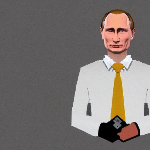 Image similar to vladimir putin in minecraft