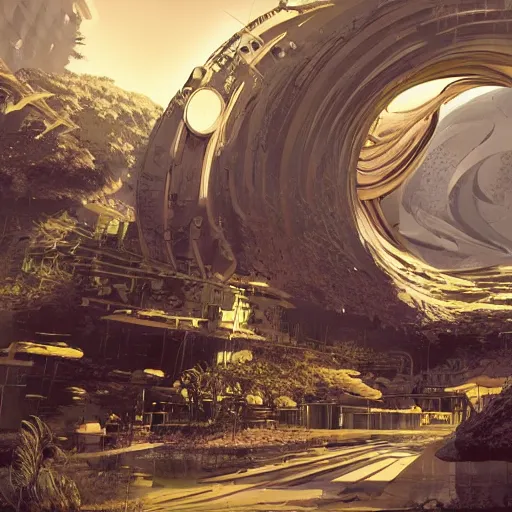 Image similar to cryengine render by android jones, syd mead, and john stephens