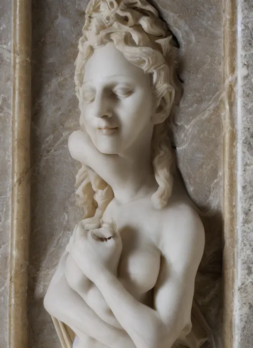 Prompt: Madonna carved out of marble