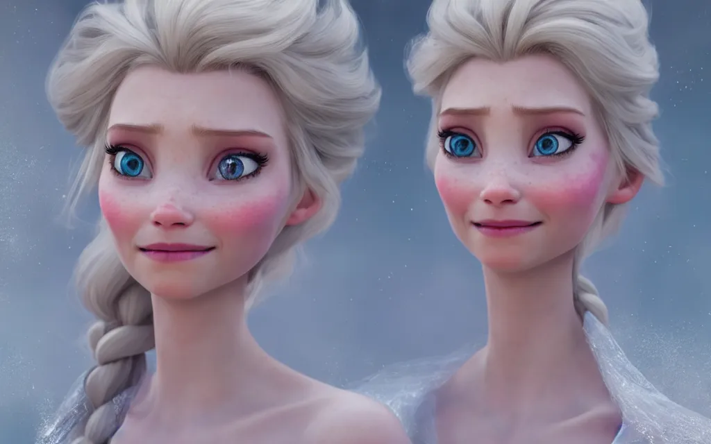 Image similar to elsa from frozen full body, hyper realistic, hyper detailed, digital art, trending in artstation, cinematic lighting, studio quality, smooth render, unreal engine 5 rendered, octane rendered, art style by klimt and nixeu and ian sprigger and wlop and krenz cushart