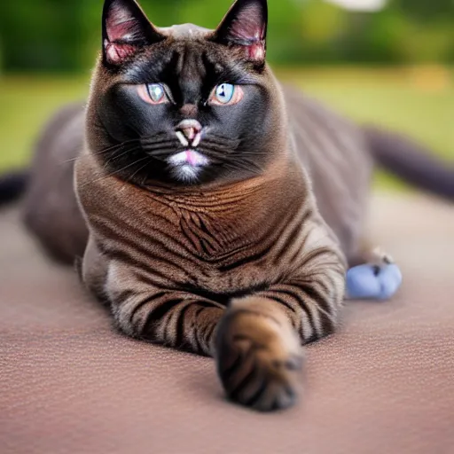 Image similar to a feline mastiff - cat - hybrid, animal photography