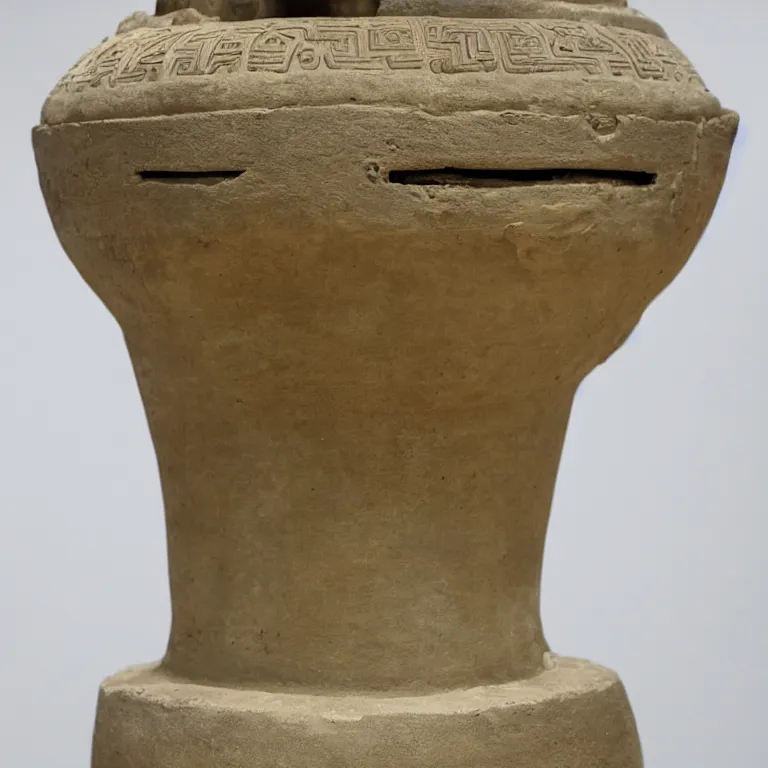 Image similar to ancient greek urn depicting a shiba inu god