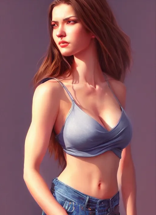 Prompt: full body photo of a gorgeous young woman in the style of stefan kostic, realistic, sharp focus, 8k high definition, insanely detailed, intricate, elegant, art by stanley lau and artgerm, dramatic lighting