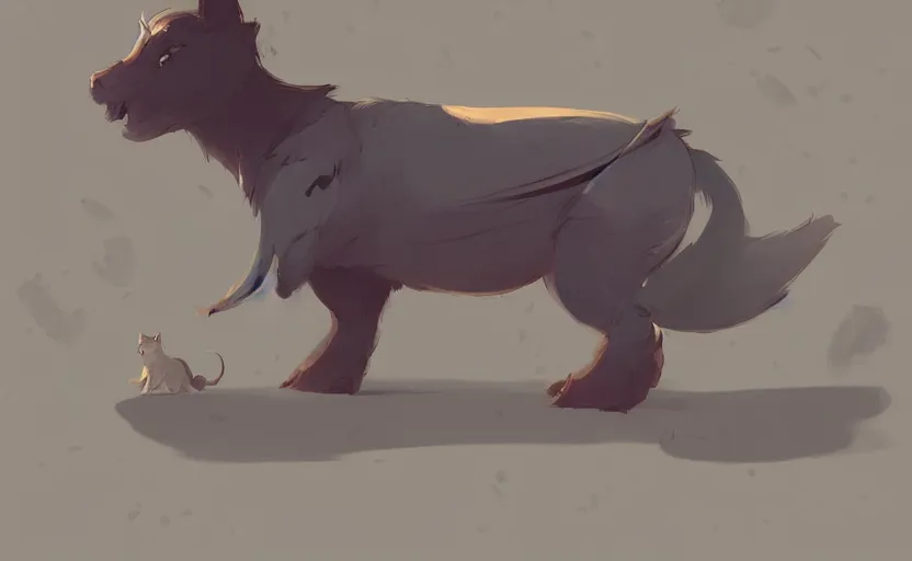 Prompt: a cute animal pet by atey ghailan, character art, character turn around sheet trending on artstation