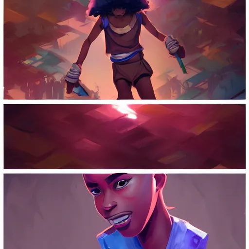 Image similar to afropunk afrika teenager, Video game character design , 2d game fanart behance hd by Jesper Ejsing, by RHADS, Makoto Shinkai and Lois van baarle, ilya kuvshinov, rossdraws global illumination