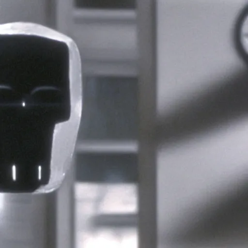 Image similar to Possession (1981) by Andrzej Żuławski, movie still, robot head and man head