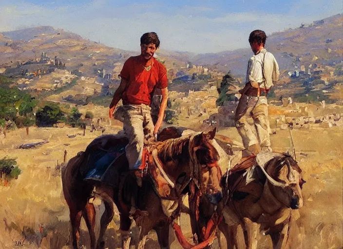 Prompt: a highly detailed beautiful portrait of the country lebanon, by gregory manchess, james gurney, james jean