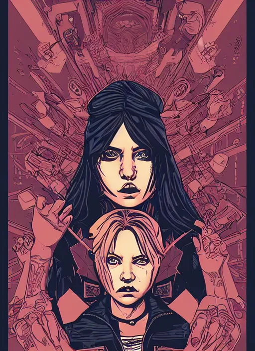 Image similar to alternative girl portrait by laurie greasley, xsullo and tristan eaton