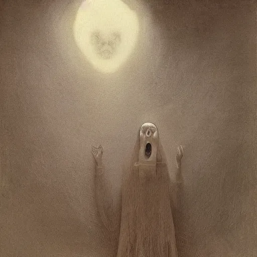 Image similar to the scream by zdzislaw beksinski