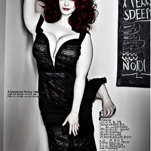 Image similar to christina hendricks photoshoot as seen on'only secretaries'website