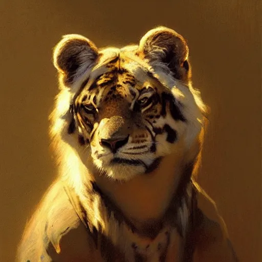 Image similar to a portrait of an animal. highly detailed painting by gaston bussiere, craig mullins, j. c. leyendecker, furry