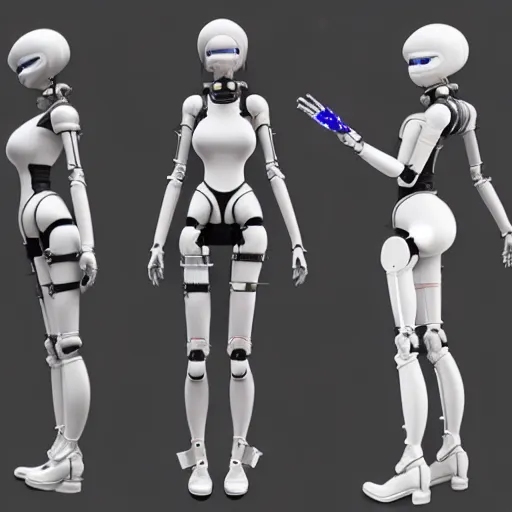 Image similar to professional engineering CAD exploded view of a realistic female android companion modeled after 2B nier automata, solidworks, catia, autodesk inventor, unreal engine, gynoid cad design inspired by Masamune Shirow and Boston Dynamics and Ross Tran and WLOP, product showcase, octane render 4k