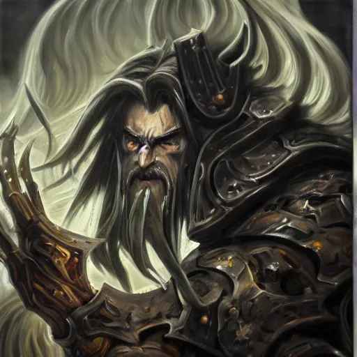 Image similar to reinhardt in the style of elden ring, highly detailed, oil on canvas