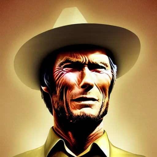 Image similar to clint eastwood new zealand digital art