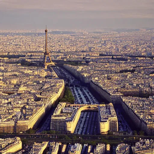 Prompt: photographic shot of paris become a desert because of climate change, eiffel tower, sand dune, long - shot, low angle, deep depth of field, midday warm lighning, photojounalism, photorealism, ultra detailed, by annie leibowitz