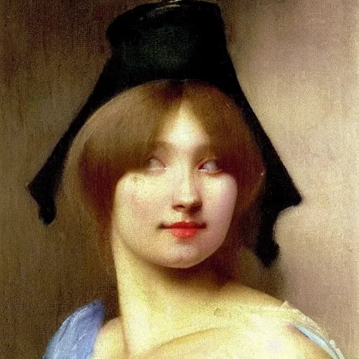 Prompt: a young woman’s face, her hair is white, she wears a long flowing blue satin veil, by ivan aivazovsky and pieter claesz and willen claesz heda and gerard ter borch and aelbert cuyp and paul delaroche and august malmstrom and alma tadema and carl gustav carus, fine detail, hyperrealistic, rendered in octane