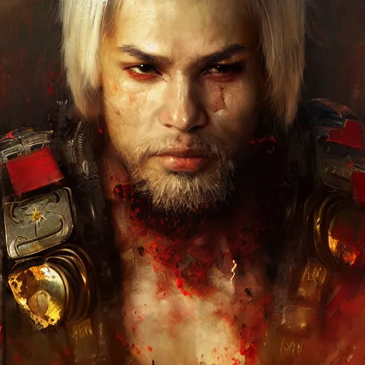 Image similar to the last warrior by ruan jia, portrait