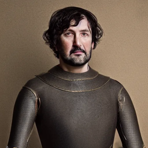 Image similar to richard iv the roman king, real human wearing cashmere swimming full body suit, soft studio lighting, sigma lens photo,