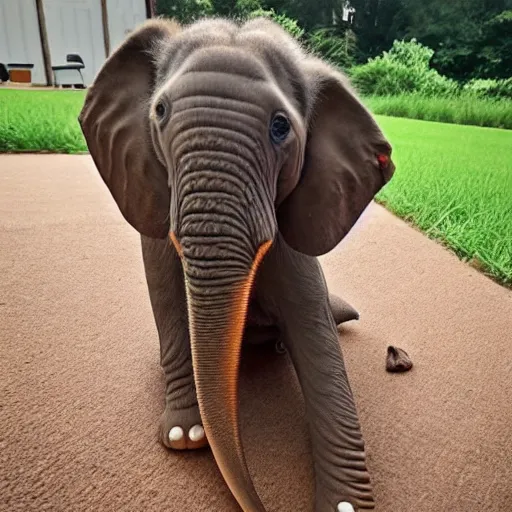 Image similar to photo of an elephant dachshund hybrid