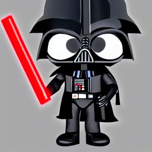 Prompt: darth vader but he's looking very cute