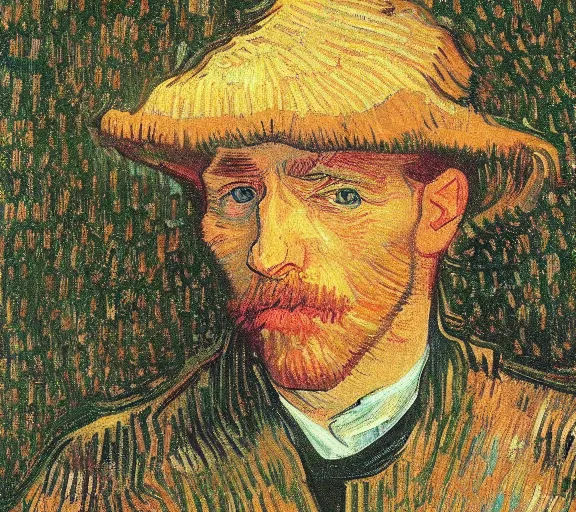 Prompt: portrait of tom odell as a market vendor by vincent van gogh