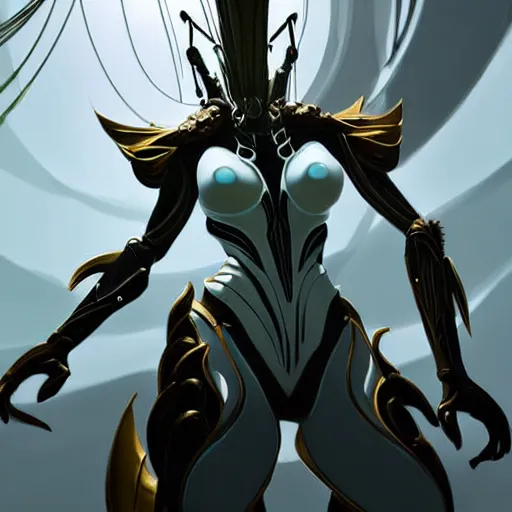 Image similar to highly detailed exquisite warframe fanart, worms eye view, looking up, at a 500 foot tall giant elegant beautiful saryn prime female warframe, as a stunning anthropomorphic robot female dragon, sleek smooth white plated armor, posing majestically and elegantly over your tiny form, close by, looking down at your pov, detailed legs looming over your pov, proportionally accurate, anatomically correct, sharp claws, two arms, two legs, robot dragon feet, camera close to the legs and feet, giantess shot, upward shot, ground view shot, leg and hip shot, front shot, epic cinematic shot, high quality, captura, realistic, professional digital art, high end digital art, furry art, giantess art, anthro art, DeviantArt, artstation, Furaffinity, 3D, 8k HD render, epic lighting