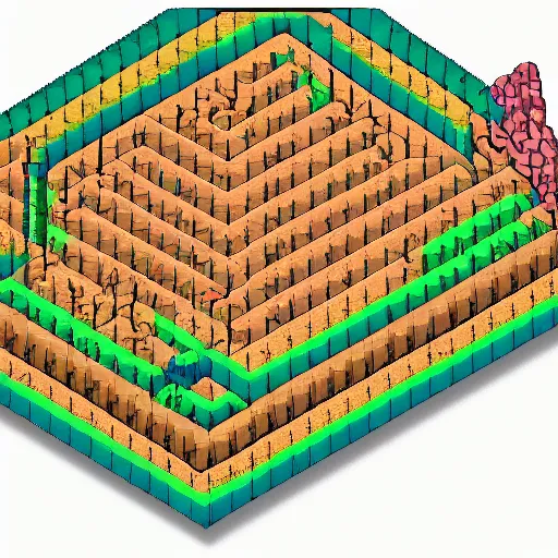 Prompt: a crono trigger isometric map