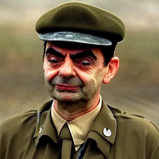 Prompt: Mr Bean in Saving Private Ryan