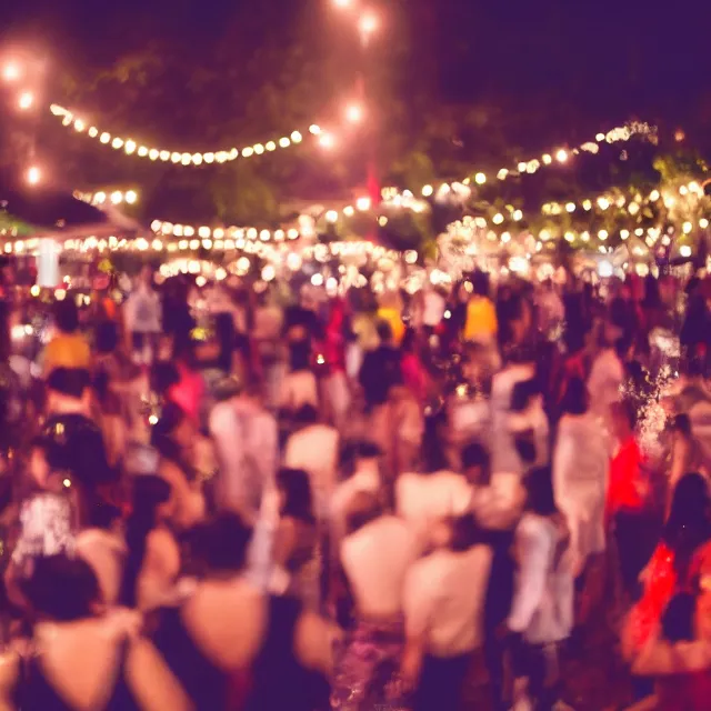 Image similar to DSLR photograph of a busy dance floor at night, sharp focus