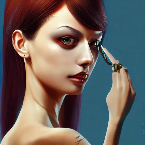 Image similar to Goro Majima as slim beautiful young girl, elegant, 2d, ultra highly detailed, digital painting, smooth, sharp focus, artstation, art by Ilya Kuvshinov