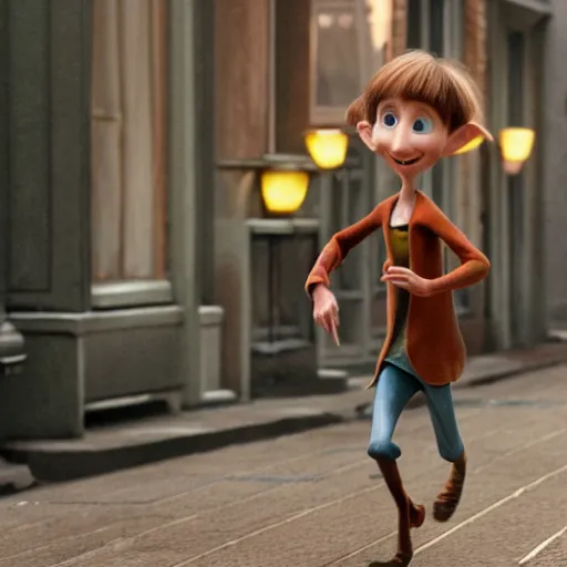 Image similar to staurt little running away from the character remy from ratatouille