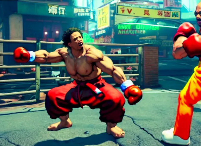 Prompt: eric andre in street fighter v ( 2 0 1 7 ), dynamic pose, official media, ps 4 in - game cinematic, 5 k