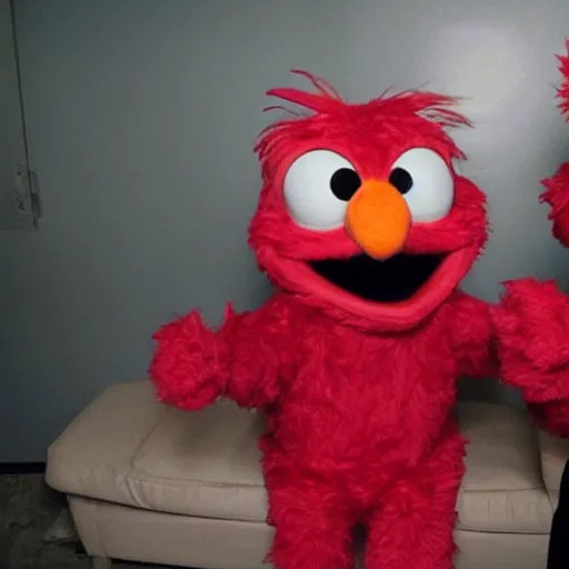 Prompt: Elmo as a human