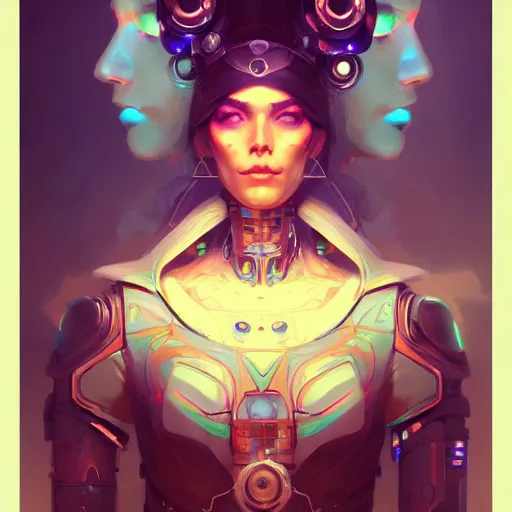 Image similar to a portrait of a beautiful cybernetic gypsy, cyberpunk concept art by pete mohrbacher and wlop and artgerm and josan gonzales, digital art, highly detailed, intricate, sci-fi, sharp focus, Trending on Artstation HQ, deviantart, unreal engine 5, 4K UHD image