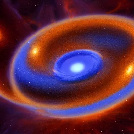 Image similar to gravitational galactic maelstrom, blue fire, vray, highly detailed