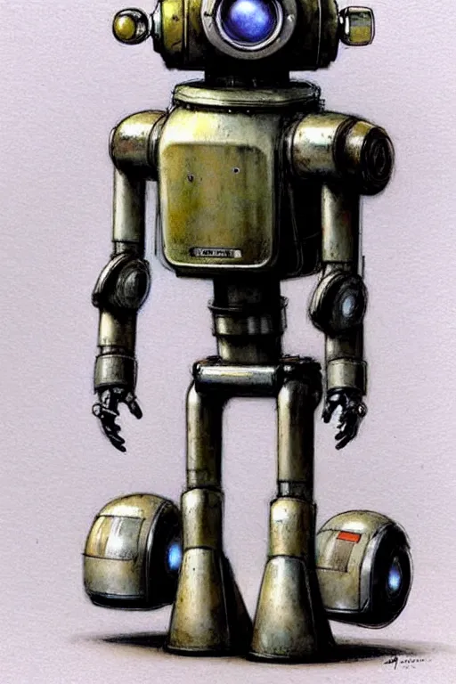 Prompt: ( ( ( ( ( 1 9 5 0 s retro future robot android science robot. muted colors. ) ) ) ) ) by jean - baptiste monge!!!!!!!!!!!!!!!!!!!!!!!!!!!!!!