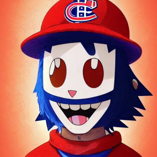 Image similar to anime Portrait of Youppi the Habs Montreal Canadiens Mascot as a very cute powerful and friendly pokemon, highly detailed anime, high evolution, 1990s, legendary, smooth, sharp focus, dynamic lighting, intricate, trending on ArtStation, illustration pokemon, art by WLOP