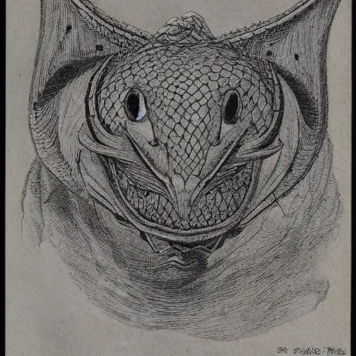 Prompt: the head of a dragon, oriental