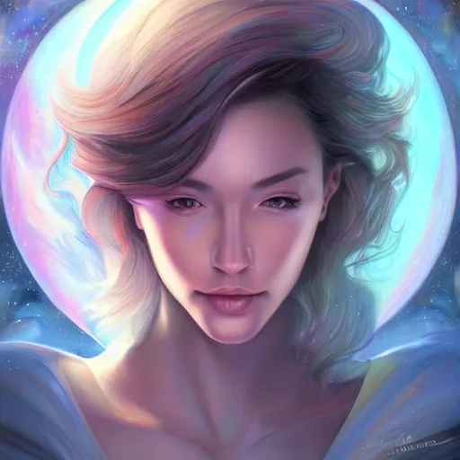 Image similar to beautiful realistic portrait of astral portal by artgerm