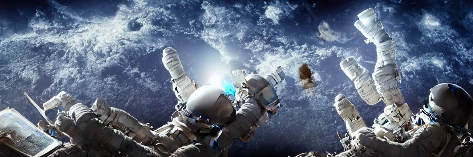 Image similar to A highly photographic render of astronaut on the Moon, sitting on a lawn chair reading a book facing planet Earth, rim lighting, cinematic lighting, octane engine, photo realistic image, 4K, super detailed, cinematic look