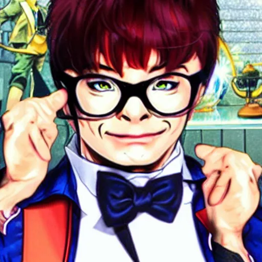 Image similar to Austin Powers as an anime character