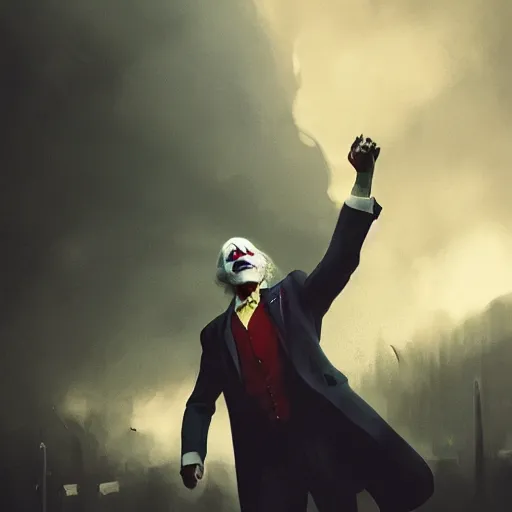 Image similar to joe biden as the joker, dramatic lighting, cinematic, establishing shot, extremly high detail, photorealistic, cinematic lighting, artstation, style by greg rutkowski