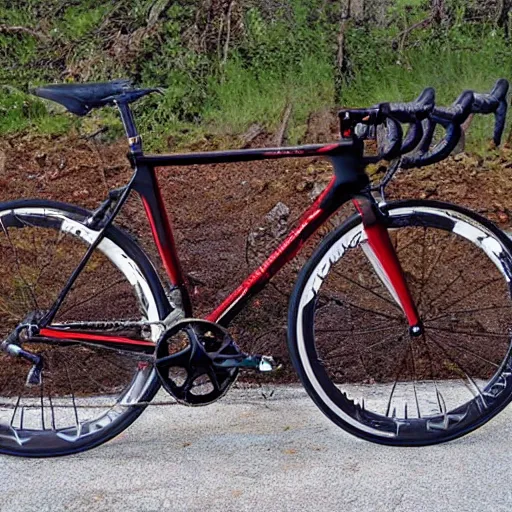 Image similar to road bike made out of ginseng root