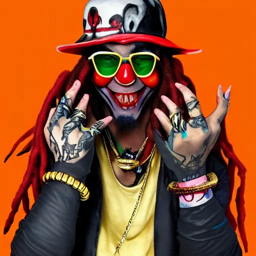 profile picture of lil wayne smoking weed, marijuana,, Stable Diffusion