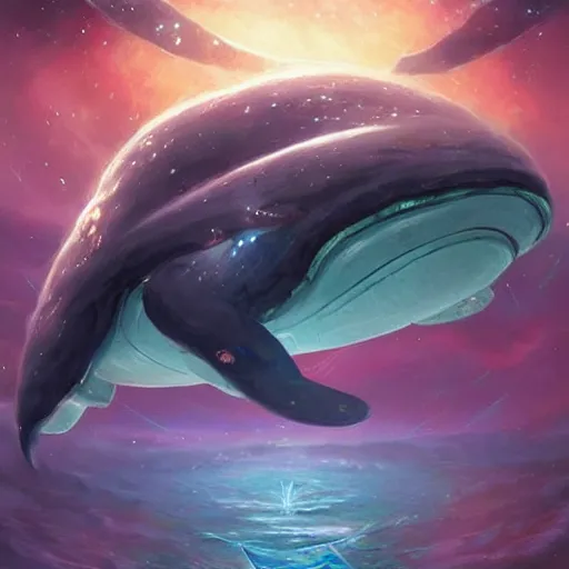 Prompt: eyes! space magical whale with multiple eyes, eyes!, eyes!, eyes!, eyes!, eyes!, eyes, galaxy whale, epic fantasy style art, galaxy theme, by Greg Rutkowski, hearthstone style art, 99% artistic