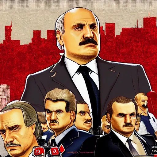 Image similar to Alexander Lukashenko in GTA 4 loading screen art