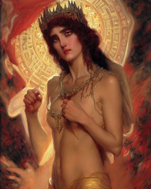 Image similar to the goddess of love from dante's divine comedy. highly detailed painting by gaston bussiere, craig mullins, j. c. leyendecker 8 k