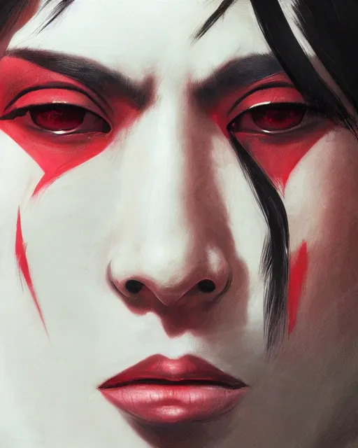 Prompt: a stunning portrait of ryuko matoi, close up portrait, highly detailed, trending on artstationhq, surrealism