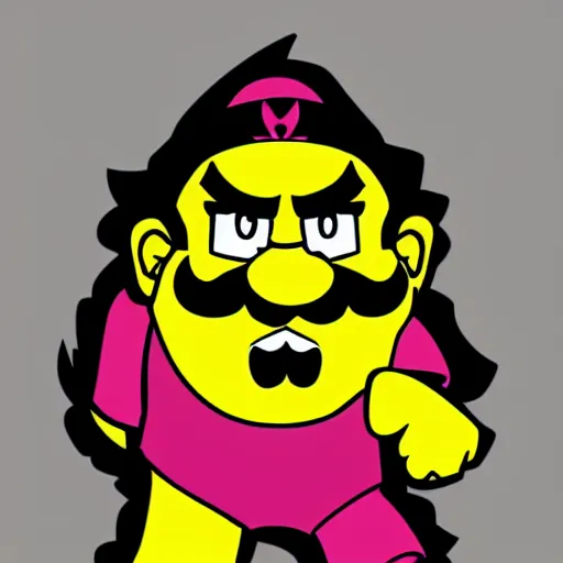 Image similar to wario in a cartoon art style