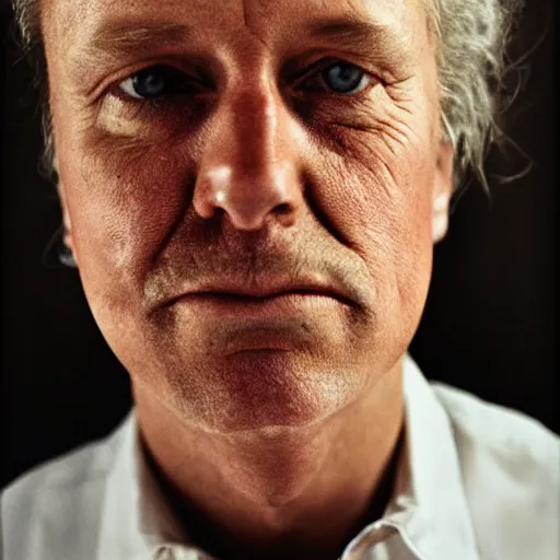 Prompt: face portrait of a swedish man, politically right wing, photo by annie leibovitz